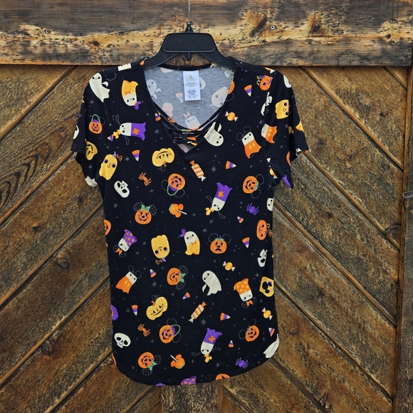 Disney Tops - Disney Parks Mickey & Friends Halloween Ghosts V-neck Tshirt